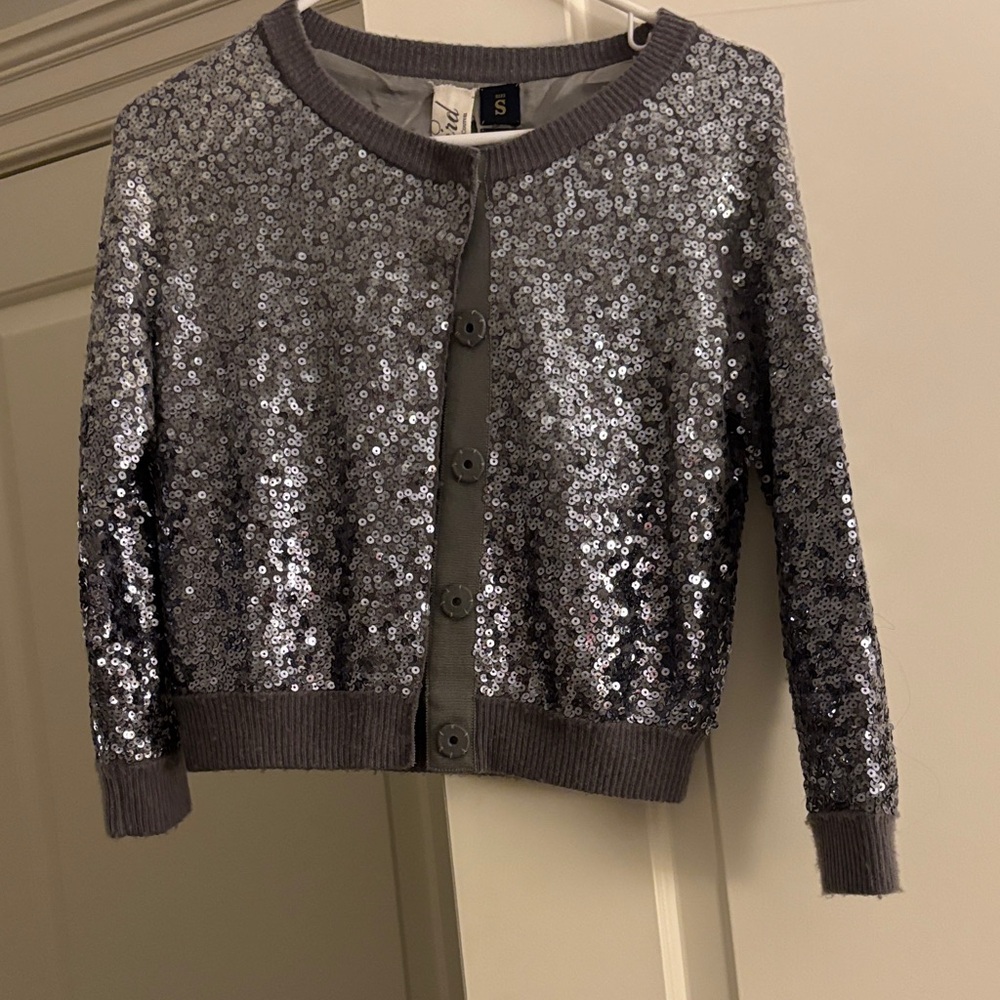 Juicy Couture Bird Sequin Cardigan